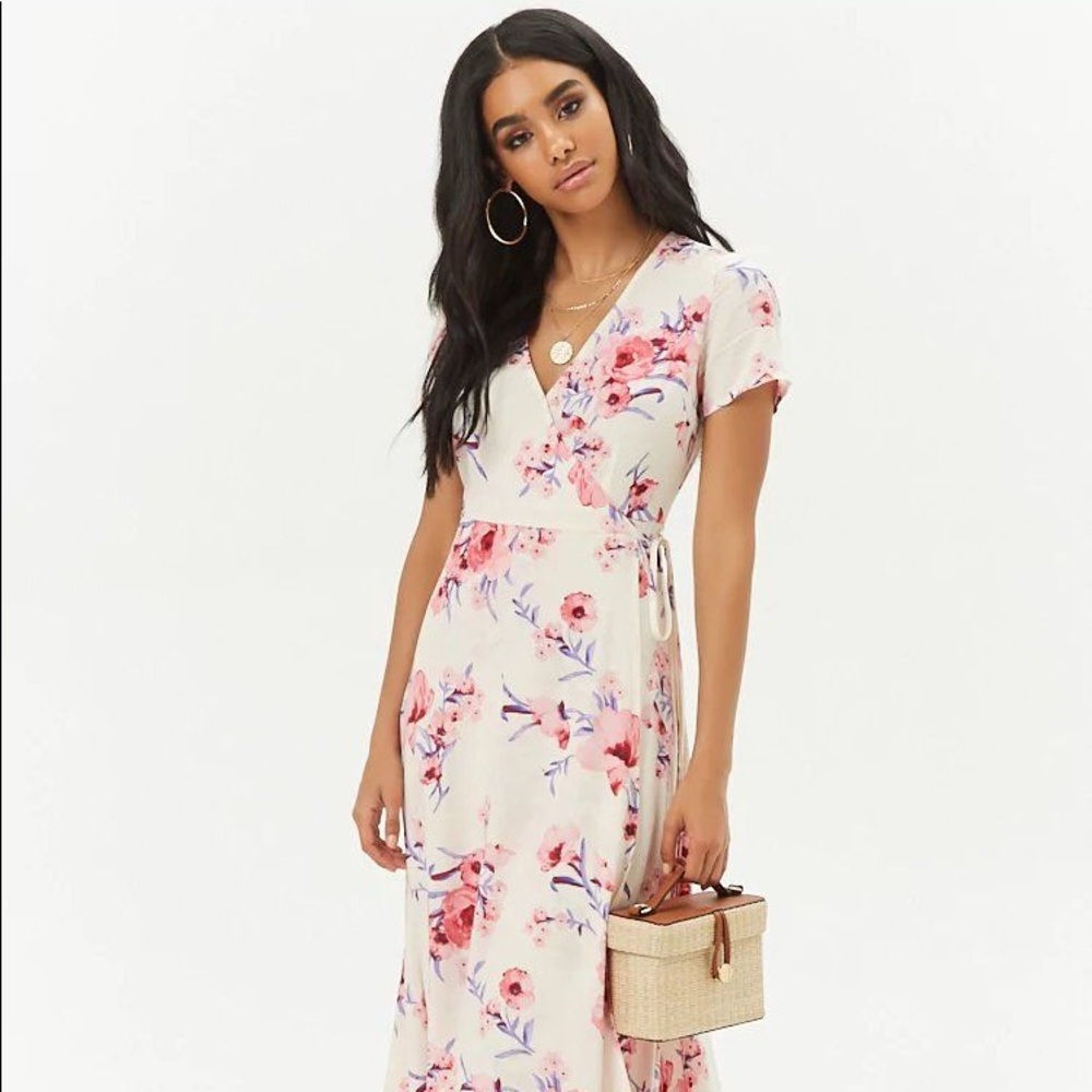 Forever 21 Maxi Floral Wrap Dress - S